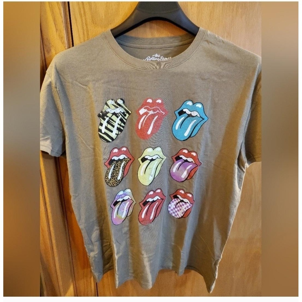 The Rolling stones Women's short sleeve T shirt multi color logo